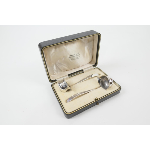 138 - George V pair of silver brandy ladles, Sheffield 1927, weight approx. 50g, presented in a fitted cas... 