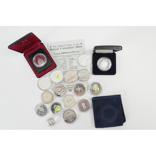 217 - Fifteen Canadian commemorative silver dollars; also a Bailiwick of Jersey 2009 Henry VIII commemorat... 