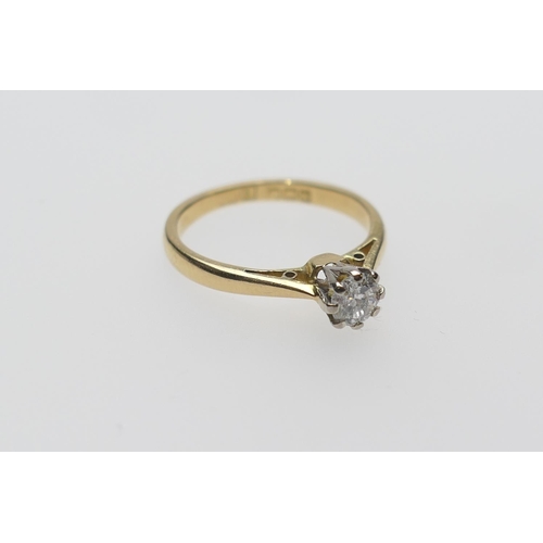 227 - Diamond solitaire ring, the brilliant cut stone of approx. 0.25ct, in an 18ct white gold claw mount,... 