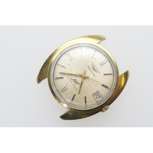 237 - Longines gent's 18ct gold Ultra-chron automatic wristwatch, the dial with baton and Roman numerals, ... 