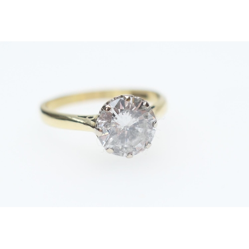 256 - Diamond solitaire ring, the round brilliant cut stone of approx. 2.29cts, G in colour, I2 clarity, w... 