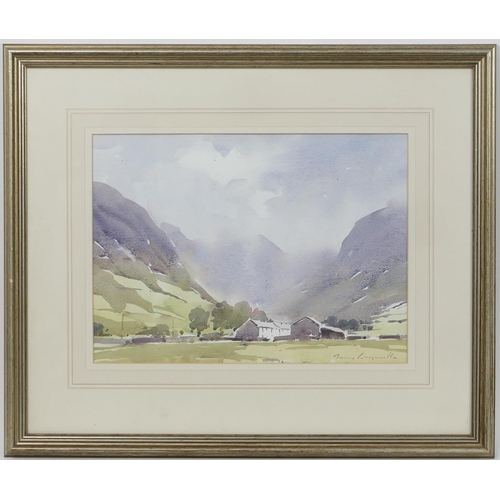 314 - James Longueville (b.1942), Seathwaite, watercolour, signed and inscribed to a label verso, 25.5cm x... 