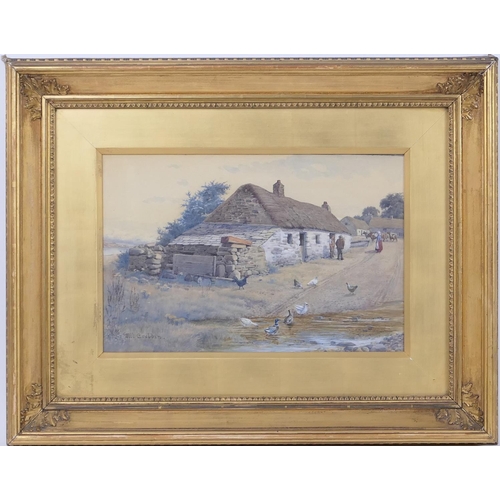 320 - Will Crebbin (active late 19th/early 20th Century), Welsh cottage, watercolour and bodycolour, signe... 