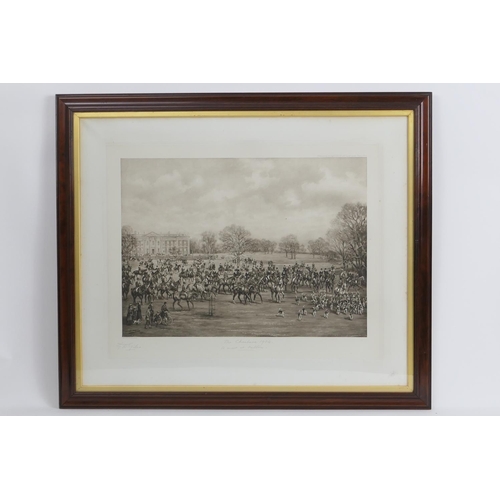 357 - Geoffrey Douglas Giles (1857-1941), The Cheshire Hunt, four monochrome hunting prints, each signed, ... 