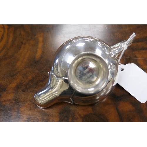 177 - Edwardian silver Aladdin oil lamp table cigar lighter, Chester 1906 (no wick), 13cm, weight approx. ... 