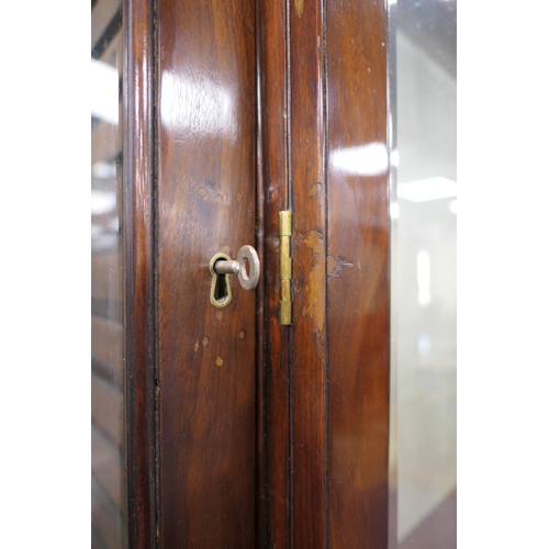 627 - Late 19th Century mahogany and inlaid breakfront library bookcase, in Georgian style, having a mould... 