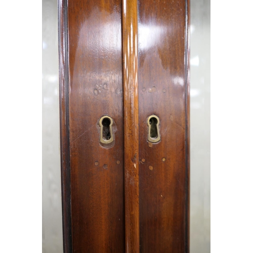 627 - Late 19th Century mahogany and inlaid breakfront library bookcase, in Georgian style, having a mould... 