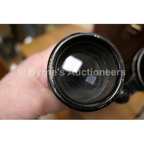 409 - Second World War interest: Pair of Binoprism No. 5 Mk II x 7 binoculars, dated 1940, with leather ca... 