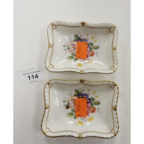 114 - Pair of Royal Crown Derby Posies pin dishes