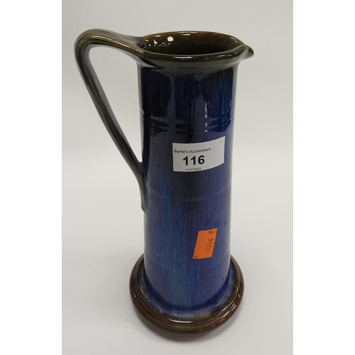 116 - Denby streaked blue glazed jug