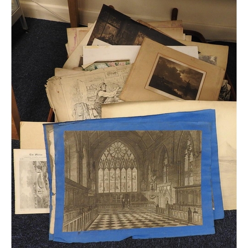 131 - Quantity of loose unframed prints and engravings including old Chester, North Wales and environs, sm... 