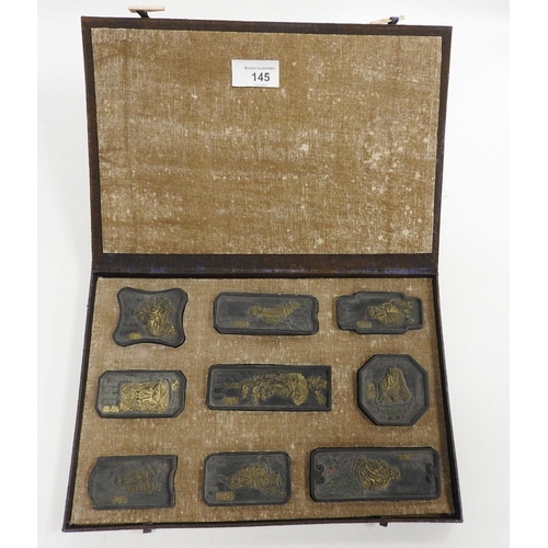 145 - Chinese inkstone set