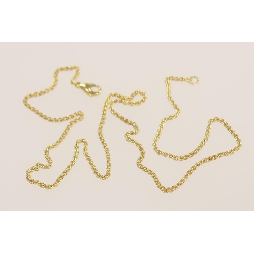 225 - 18ct gold Palma chain choker necklace, length 40cm, weight 5.6g