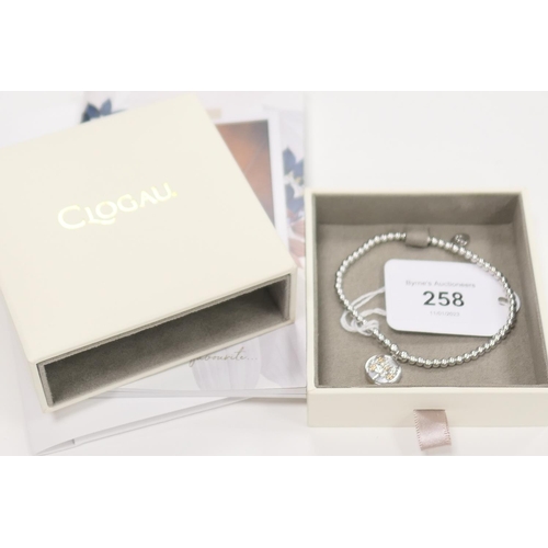 258 - Clogau silver and mother-of-pearl tree of life bracelet, boxed