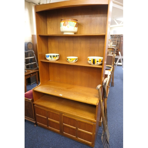 429 - Nathan teak bookcase cabinet