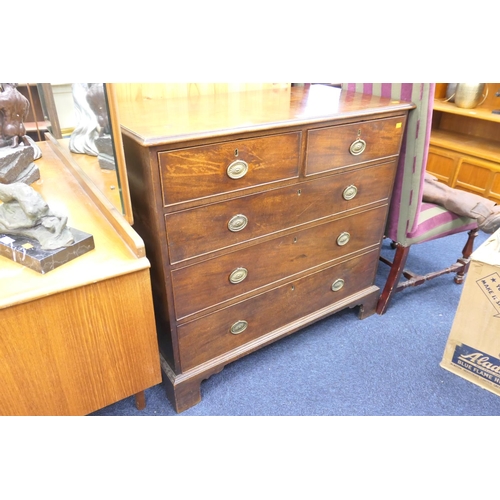 439 - 19th Century mahogany chest of drawers, width 105cm, height 99cm