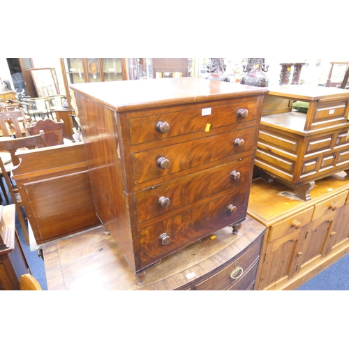 456 - Early 19th Century mahogany commode chest, width 63cm, height 74cm