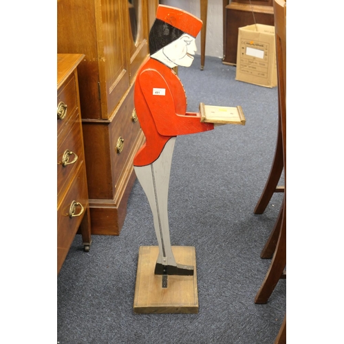 491 - Decorative painted waiter dummy board