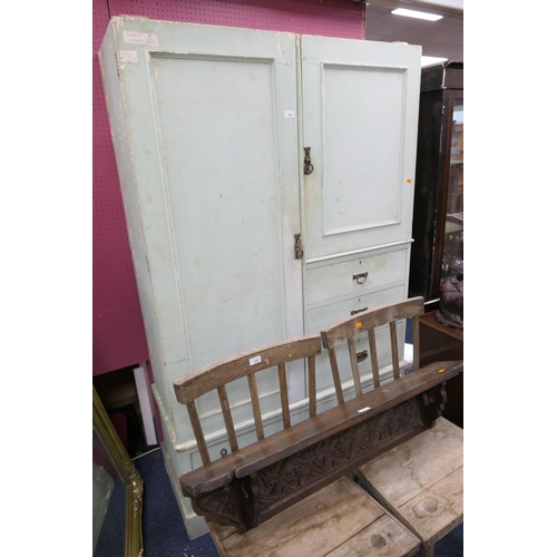 524 - Victorian painted press wardrobe