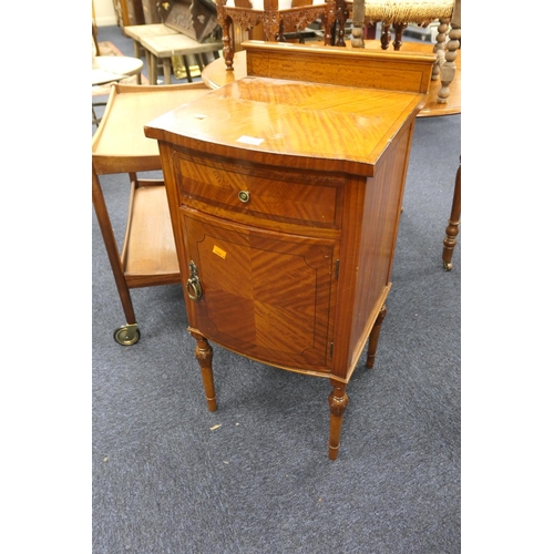 534 - Late Victorian satin wood pot cupboard