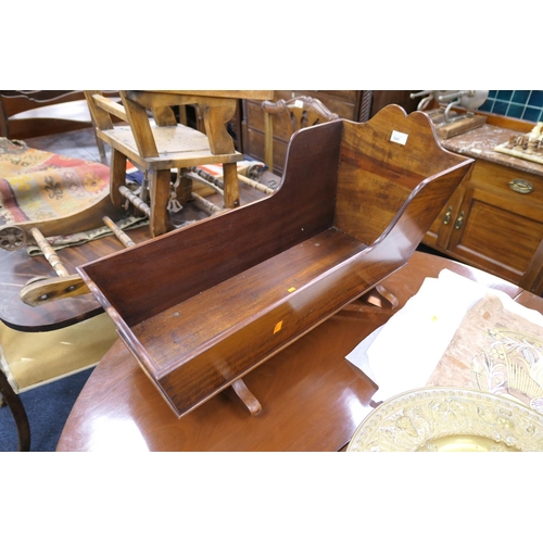 541 - Quality mahogany crib, 73cm