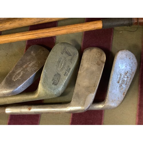 431 - Vintage hickory shafted golf clubs and others