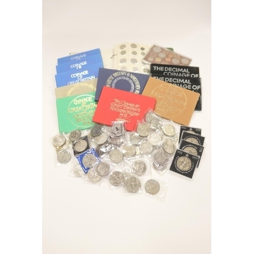 310 - Collection of mixed British coins including royal commemorative crowns, coin packs, small coin album... 