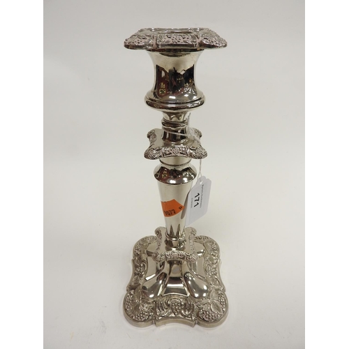 171 - Silver plated candlestick