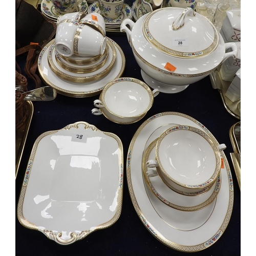 28 - Spode Golden Trellis pattern dinner and tea wares