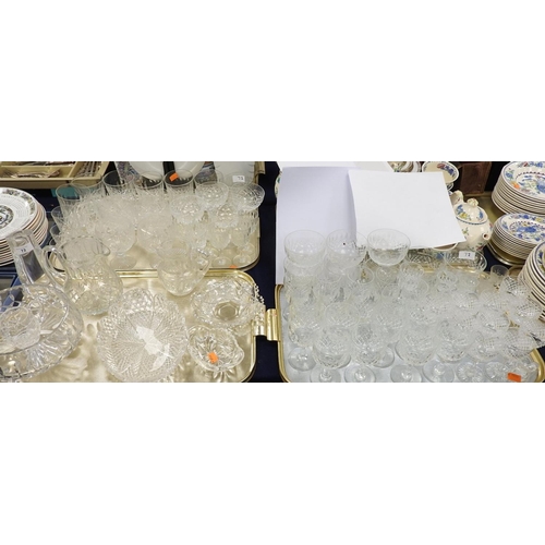 72 - Assorted glassware including Webb crystal desserts, wines and port glasses, dessert dishes, tumblers... 