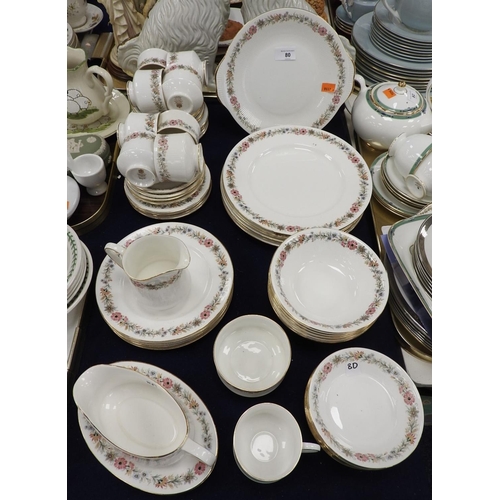 80 - Paragon Belinda pattern dinner and tea wares