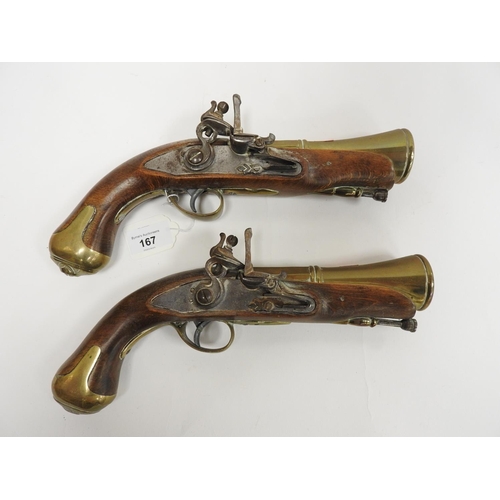 167 - Two reproduction flintlock pistols