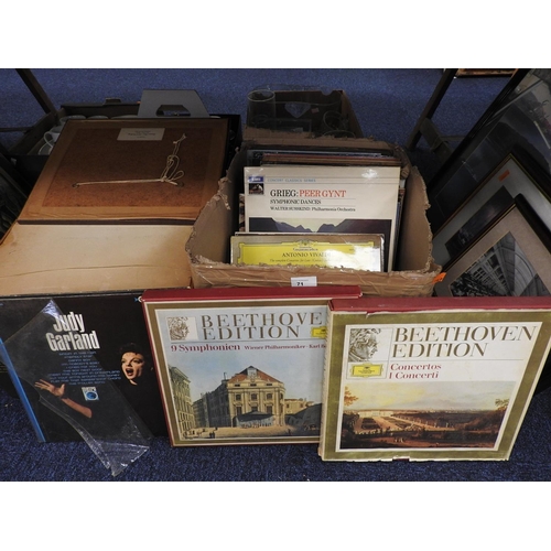 71 - Box of LPs, mainly classical music including Beethoven etc.