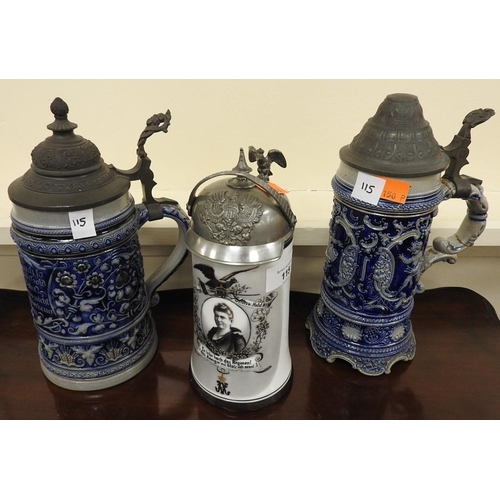 115 - Three modern Steins