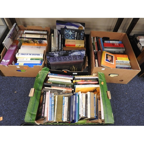 97 - Four boxes of books on various religions including 'The Complete Works of Flavius Josephus'; also a ... 