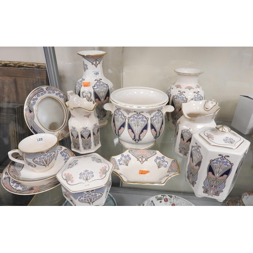 125 - Masons ironstone for Liberty London, Ianthe pattern collectables including two vases, two water jugs... 