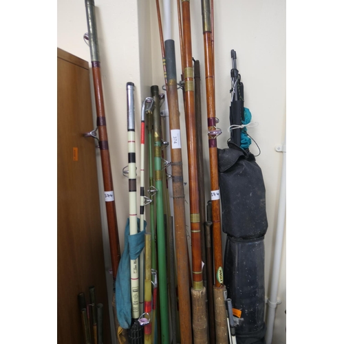 374 - Assorted sea fishing rods