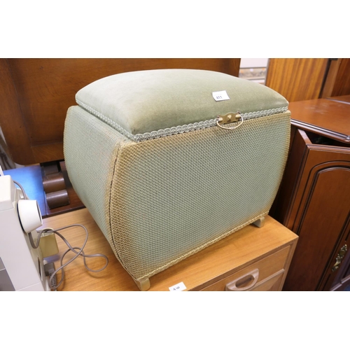 411 - Lloyd Loom style box stool, 1950s