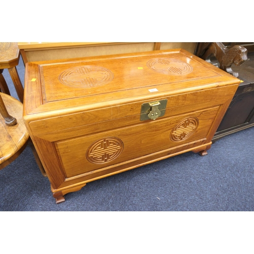 467 - Eastern camphorwood chest, width 101cm