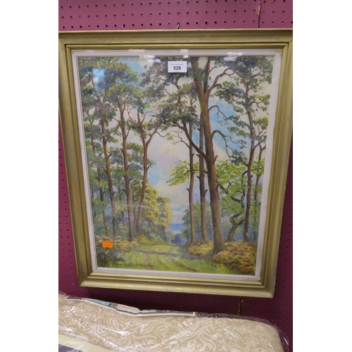 528 - Campbell G Walker, Scots Pines on the edge of heathland, impressionist oil painting, signed and date... 