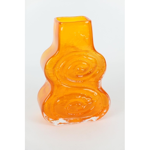 149 - Whitefriars tangerine cello vase, designed by Geoffrey Baxter, height 18.5cm