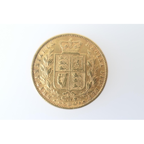 278 - Victorian gold sovereign, 1866, Young Head (VF), weight approx. 8g