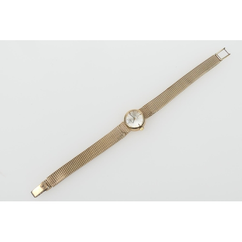 354 - Omega 9ct gold Ladymatic bracelet wristwatch, circa 1967, 14mm champagne dial with baton numerals, t... 