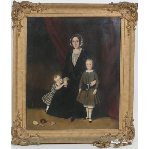 477 - Daniel Lynch (active mid 19th Century), Pair of family portraits, oils on canvas, inscribed and date... 