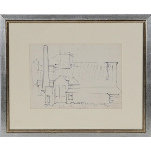 521 - Alan Lowndes (1921-1978), Church spire, pen and ink, signed in pencil, 33cm x 23cm; also Alan Lownde... 