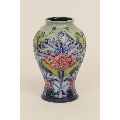 7 - Moorcroft 'Florian Lilac' ovoid vase, circa 2005, designed by Emma Bossons, Moorcroft red dot (sligh... 