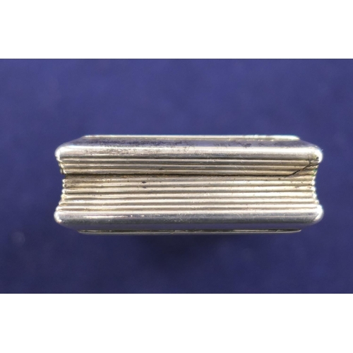 213 - Victorian silver snuff box, by Nathaniel Mills, Birmingham 1846, rectangular form, the cover engrave... 