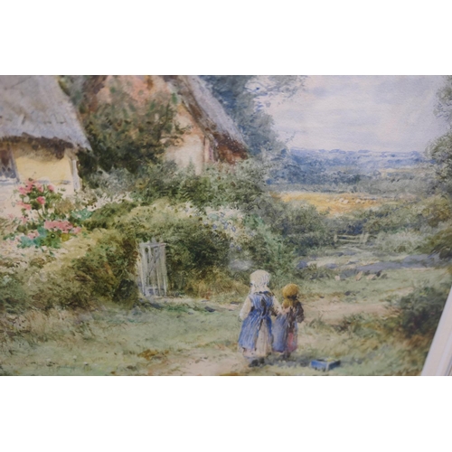 505 - Henry John Sylvester Stannard RBA FRSA (1870-1951), Pair, Bedfordshire cottages, watercolours, one s... 