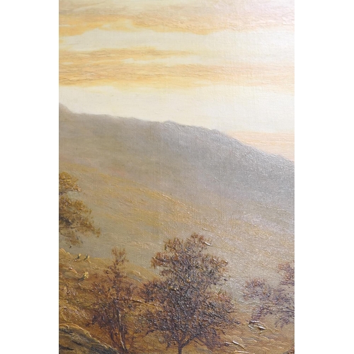 426 - William Mellor (1851-1931), On the Keswick Hills, oil on canvas, signed, titled verso, 72cm x 128cm