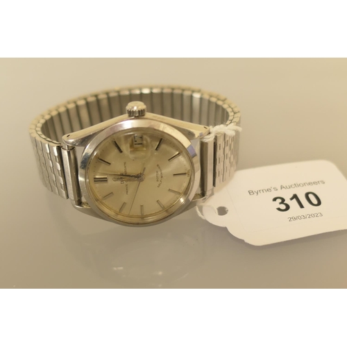 310 - Tudor Prince Oysterdate stainless steel gent's wristwatch, 29mm champagne dial with baton numerals, ... 